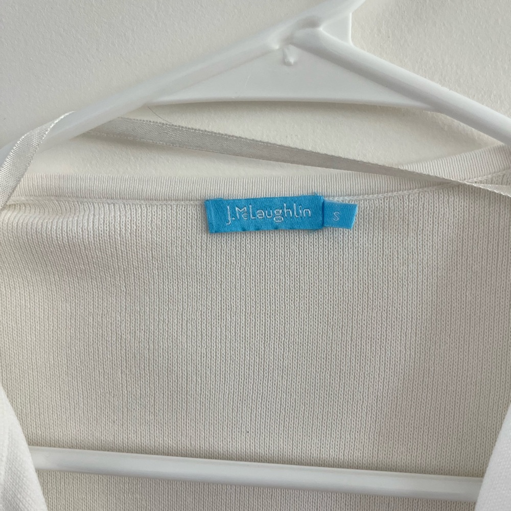 J.McLaughlin White Fringe Cardigan - Picture 3 of 4